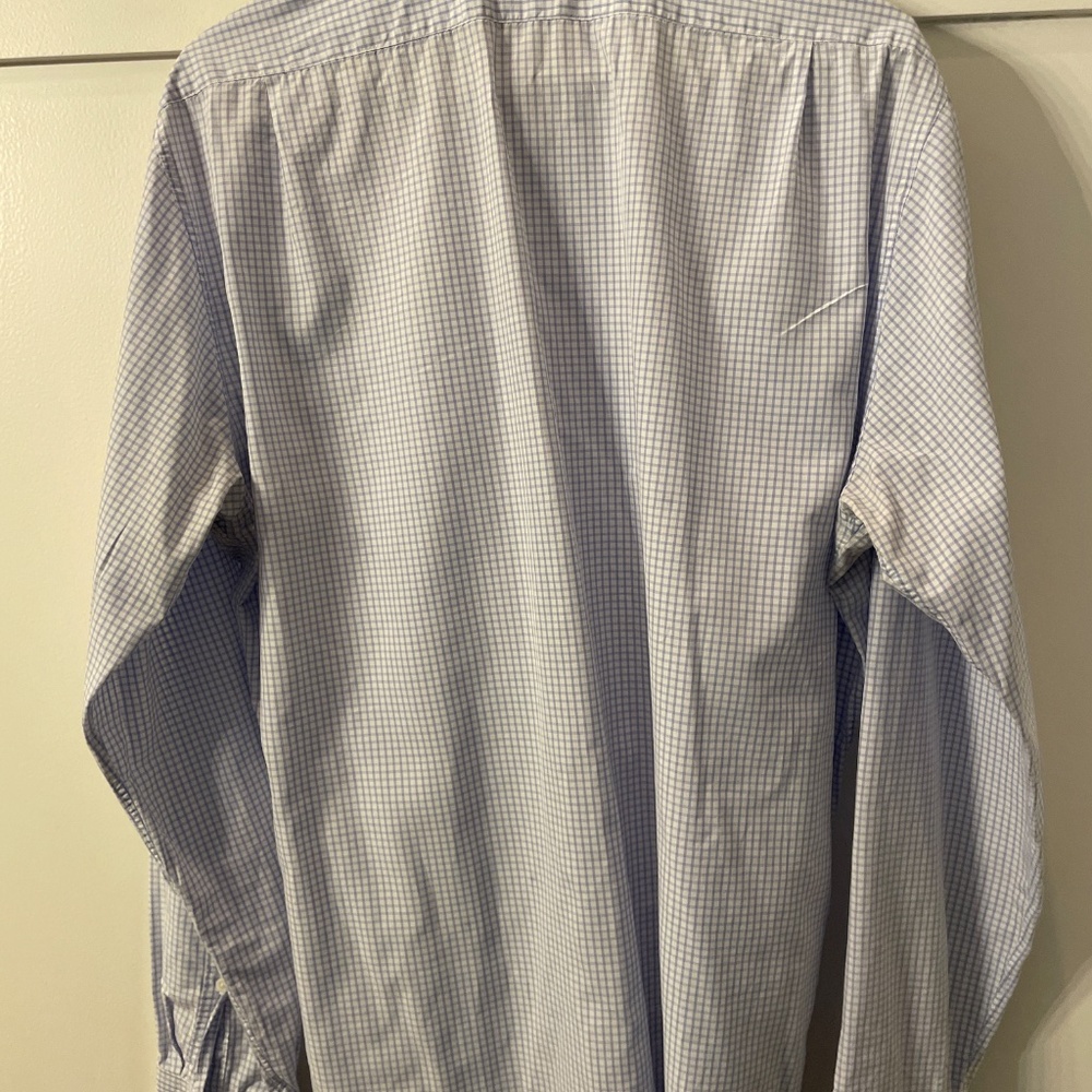 Sid Mashburn Blue Graph Button Down Spread Collar - image 4